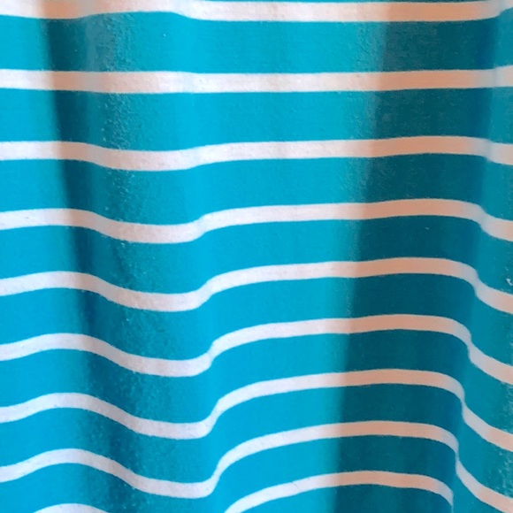Caribbean blue striped strapless maxi - Picture 3 of 3